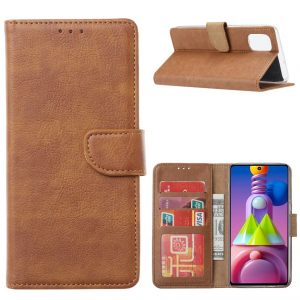 Hoesje geschikt voor Samsung Galaxy M51 - Bookcase Bruin - portemonnee hoesje