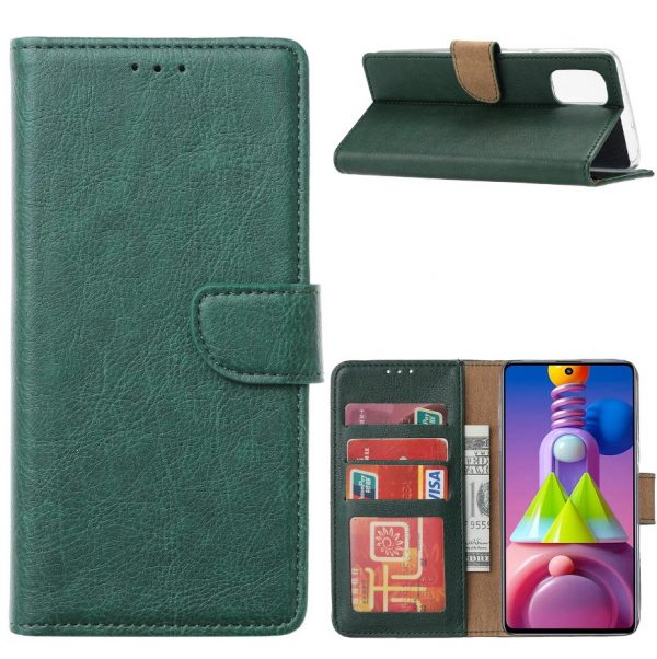 Hoesje geschikt voor Samsung Galaxy M51 - Bookcase Groen - portemonnee hoesje