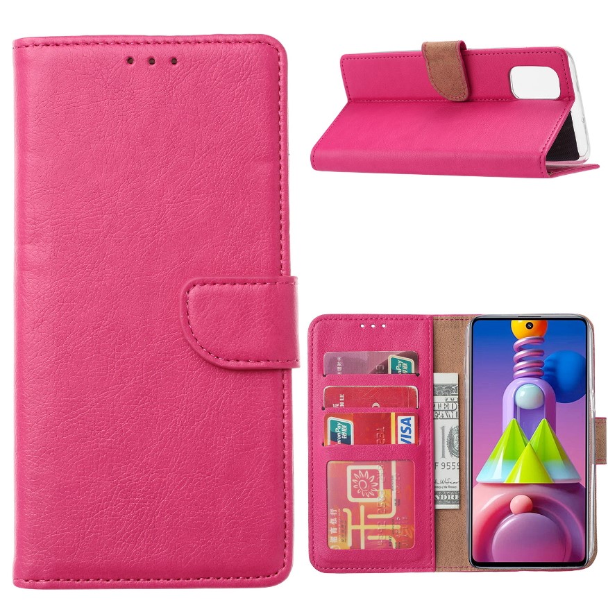 Hoesje geschikt voor Samsung Galaxy M51 - Bookcase Roze - portemonnee hoesje