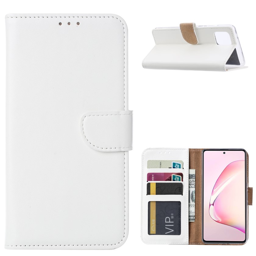 Hoesje geschikt voor Samsung Galaxy Note 10 Lite - Bookcase Wit - portemonnee hoesje