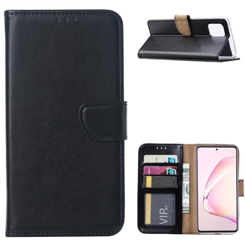Hoesje geschikt voor Samsung Galaxy Note 10 Lite - Bookcase Zwart - portemonnee hoesje