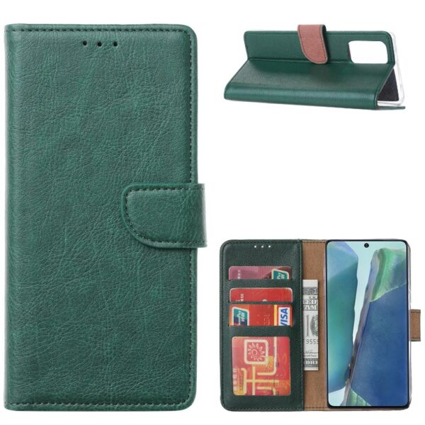 Hoesje geschikt voor Samsung Galaxy Note 20 - Bookcase Groen - portemonnee hoesje