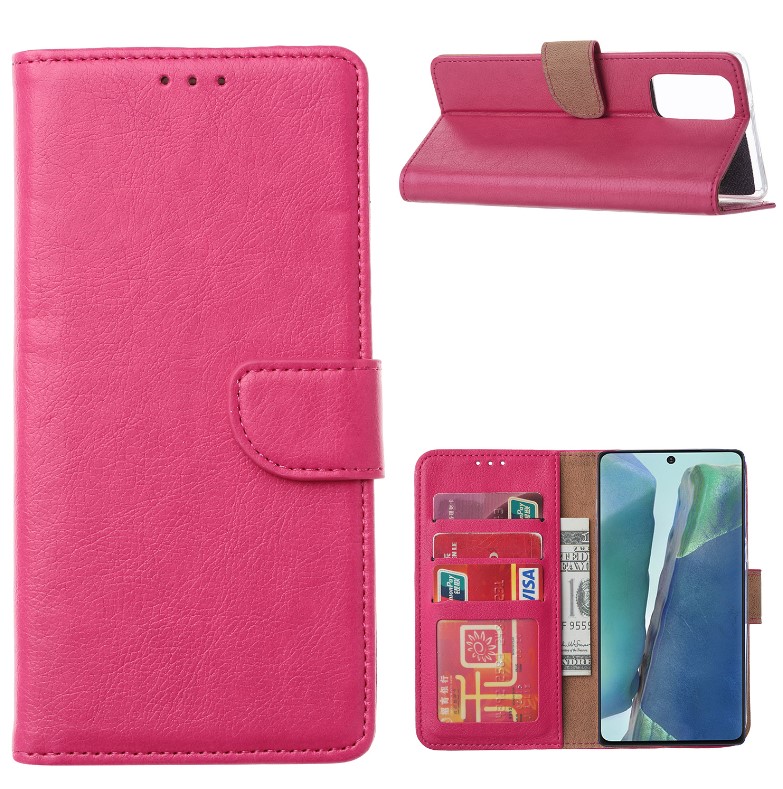 Hoesje geschikt voor Samsung Galaxy Note 20 - Bookcase Roze - portemonnee hoesje