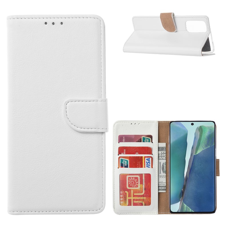 Hoesje geschikt voor Samsung Galaxy Note 20 - Bookcase Wit - portemonnee hoesje