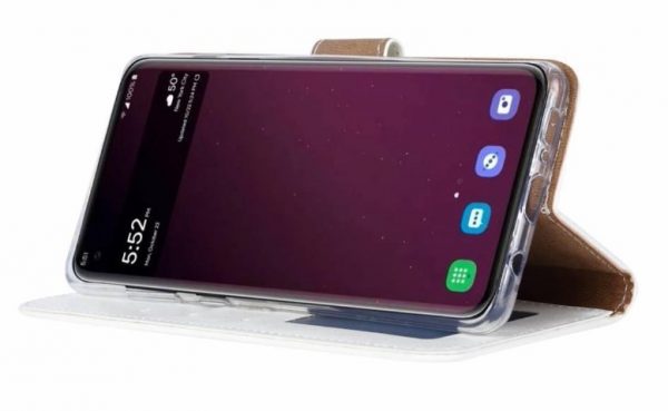 Hoesje geschikt voor Samsung Galaxy S10 - Bookcase Wit - portemonnee hoesje