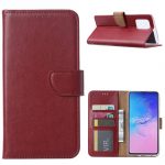 Hoesje geschikt voor Samsung Galaxy S10 Lite 2020 - Bookcase Wijnrood - portemonee hoesje