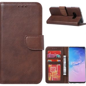 Hoesje geschikt voor Samsung Galaxy S10E - Bookcase Bruin - portemonnee hoesje