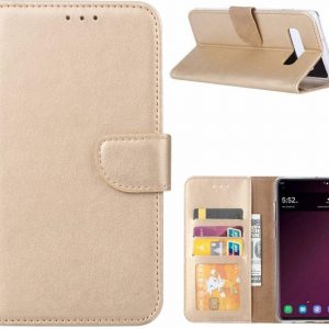 Hoesje geschikt voor Samsung Galaxy S10E - Bookcase Goud - portemonnee hoesje