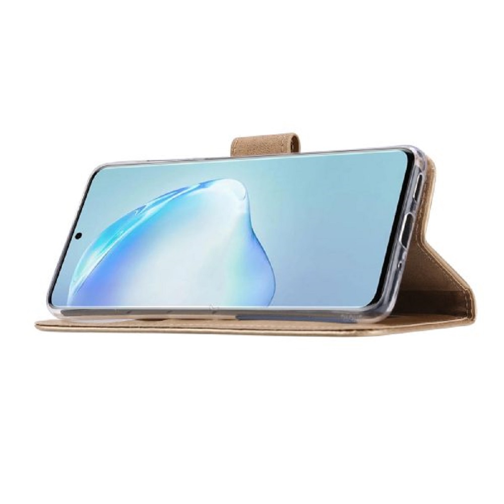 Hoesje geschikt voor Samsung Galaxy S20FE - Bookcase Goud - portemonnee hoesje