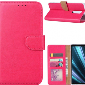 Hoesje geschikt voor Sony Xperia 1 - Bookcase Roze - portemonnee hoesje