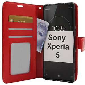 Hoesje geschikt voor Sony Xperia 5 - Bookcase Rood - portemonnee hoesje