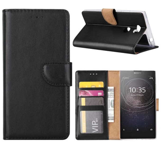 Hoesje geschikt voor Sony Xperia L2 - Bookcase Zwart - portemonnee hoesje