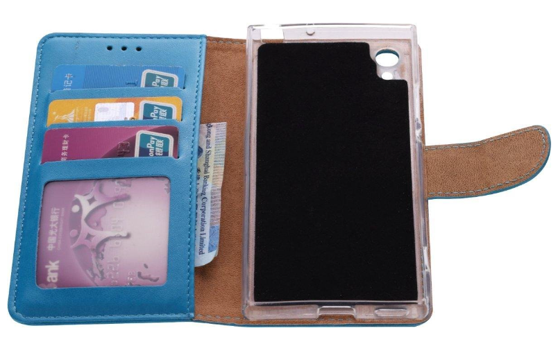 Hoesje geschikt voor Sony Xperia XA1 - Bookcase Turquoise - portemonnee hoesje