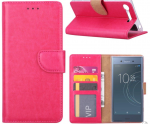 Hoesje geschikt voor Sony Xperia XZ1 - Bookcase Roze - portemonnee hoesje
