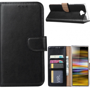 Hoesje geschikt voor Sony Xperia XZ2 - Bookcase Zwart - portemonnee hoesje