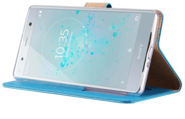 Hoesje geschikt voor Sony Xperia XZ2 Compact - Bookcase Turquoise - portemonnee hoesje