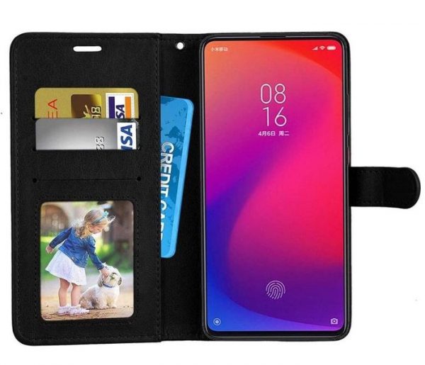 Hoesje geschikt voor Xiaomi Mi 9T - Bookcase Zwart - portemonnee hoesje