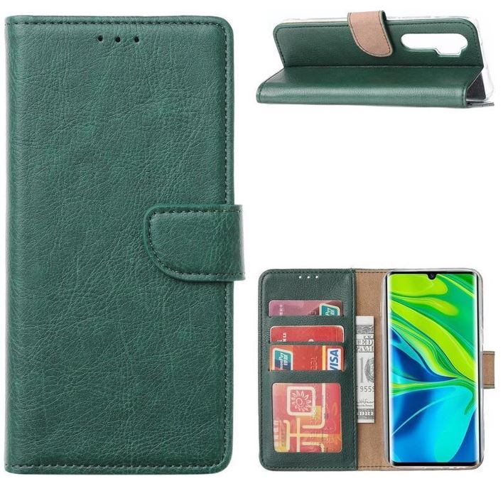 Hoesje geschikt voor Xiaomi Mi Note 10 Lite - Bookcase Groen - portemonnee hoesje
