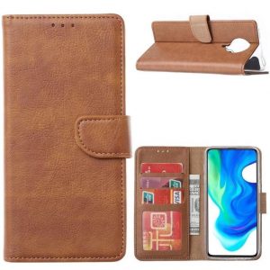 Hoesje geschikt voor Xiaomi Poco F2 Pro - Bookcase Bruin - portemonnee hoesje