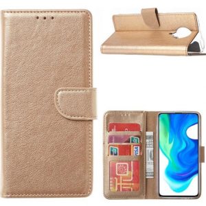 Hoesje geschikt voor Xiaomi Poco F2 Pro - Bookcase Goud - portemonnee hoesje