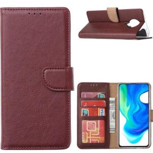 Hoesje geschikt voor Xiaomi Poco F2 Pro - Bookcase Wijnrood - portemonnee hoesje