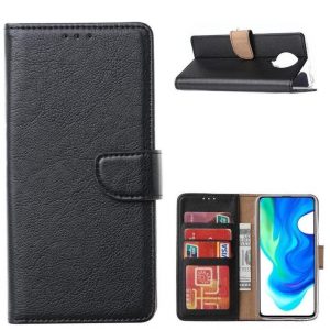 Hoesje geschikt voor Xiaomi Poco X3 - Bookcase Zwart - portemonnee hoesje