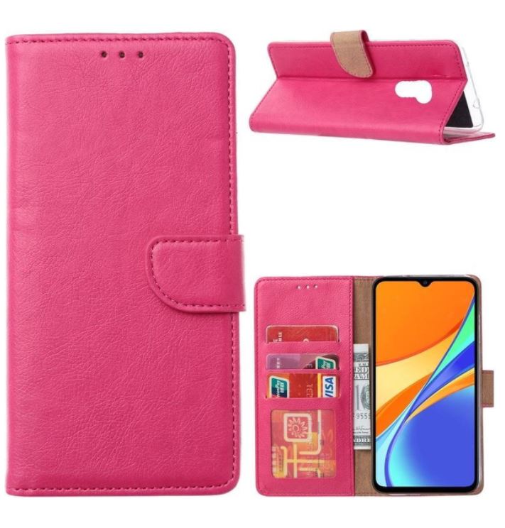 Hoesje geschikt voor Xiaomi Redmi 9 - Bookcase Roze - portemonnee hoesje