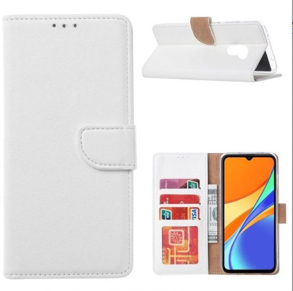 Hoesje geschikt voor Xiaomi Redmi 9 - Bookcase Wit - portemonnee hoesje