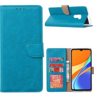 Hoesje geschikt voor Xiaomi Redmi 9A - Bookcase Turquoise - portemonnee hoesje
