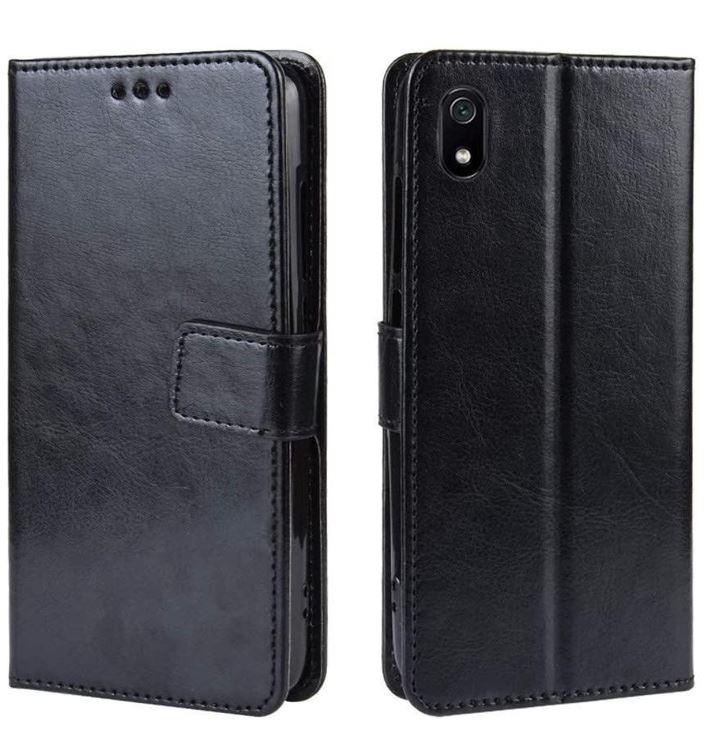 Hoesje geschikt voor Xiaomi Redmi Note 7A - Bookcase Zwart - portemonnee hoesje