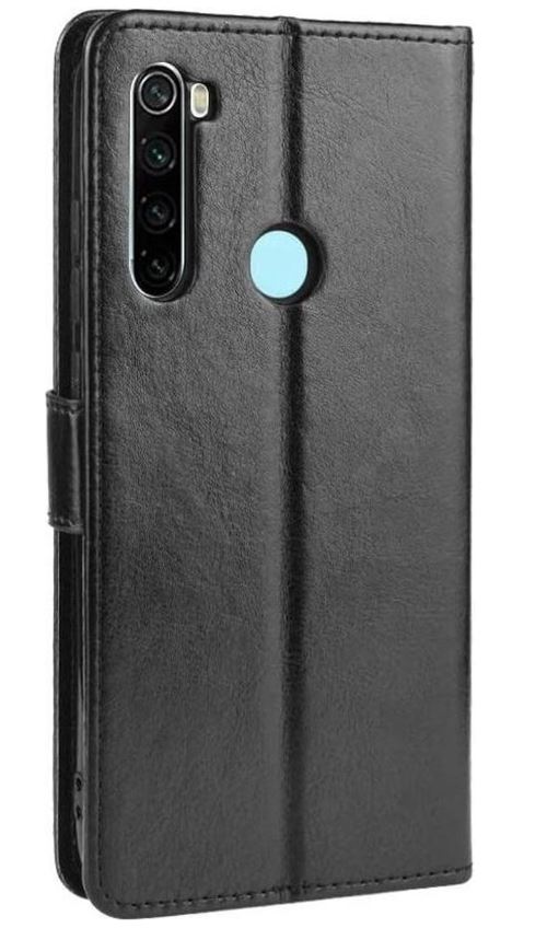 Hoesje geschikt voor Xiaomi Redmi Note 8 - Bookcase Zwart - portemonnee hoesje