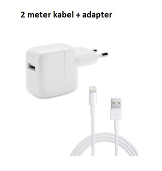 iPad Pro 12W Usb Oplader Adapter Met 2 Meter Lightning Kabel