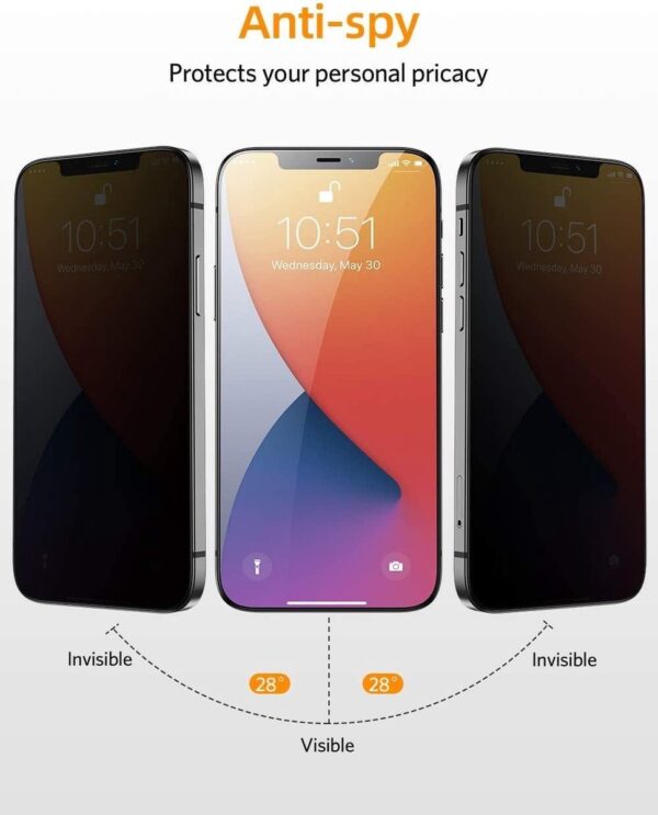 Privacy screenprotector geschikt voor  iPhone 12 Pro Max