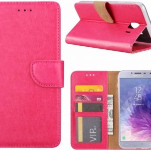 LuxeBass Bookcase geschikt voor Samsung Galaxy J4+ (2018) - Roze