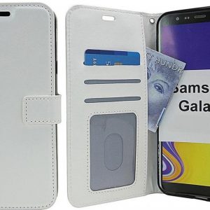 LuxeBass Bookcase geschikt voor Samsung Galaxy J4+ (2018) - Wit