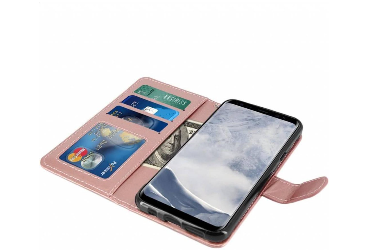 LuxeBass Bookcase geschikt voor Samsung Galaxy J5 (2017) - Rose Goud