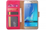 LuxeBass Bookcase geschikt voor Samsung Galaxy J5 (2017) - Roze