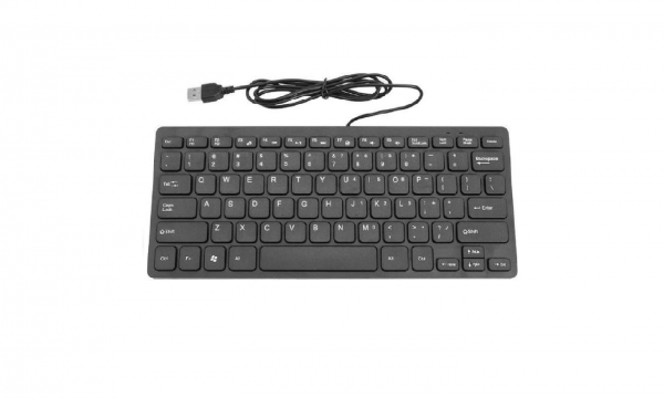 LuxeBass USB Bedraad K1000 Toetsenbord Mini Keyboard Universele Computer PC Toetsenborden - Zwart