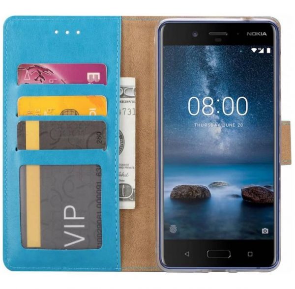 Hoesje geschikt voor Nokia 6 - Bookcase Turquoise - portemonnee hoesje