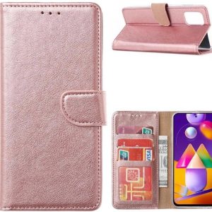 Hoesje geschikt voor Samsung Galaxy A02S - Bookcase Rose Goud - portemonnee hoesje