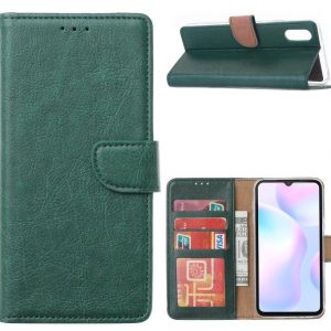 Hoesje geschikt voor Xiaomi Redmi 9A - Bookcase Groen - portemonnee hoesje