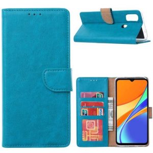 Hoesje geschikt voor Xiaomi Redmi 9C - Bookcase Turquoise - portemonnee hoesje