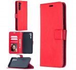 LuxeBass geschikt voor Xiaomi REALME X50 5G hoesje book case + 2 stuks Glas Screenprotector rood
