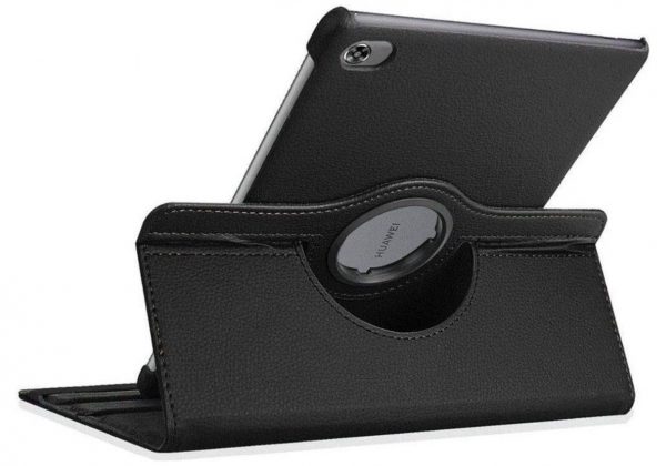Hoesje geschikt voor Huawei MediaPad M5 Lite 10.1 - 360° Draaibaar Tablet hoesje - Tablethoes - Zwart
