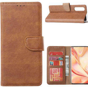 Hoesje geschikt voor Oppo Find X2 Neo - Bookcase Bruin - portemonnee hoesje