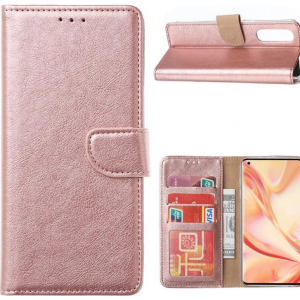 Hoesje geschikt voor Oppo Find X2 Neo - Bookcase Rosegoud - portemonnee hoesje