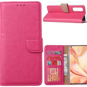 Hoesje geschikt voor Oppo Find X2 Neo - Bookcase Roze - portemonnee hoesje