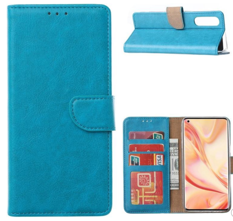Hoesje geschikt voor Oppo Find X2 Neo - Bookcase Turquoise - portemonnee hoesje