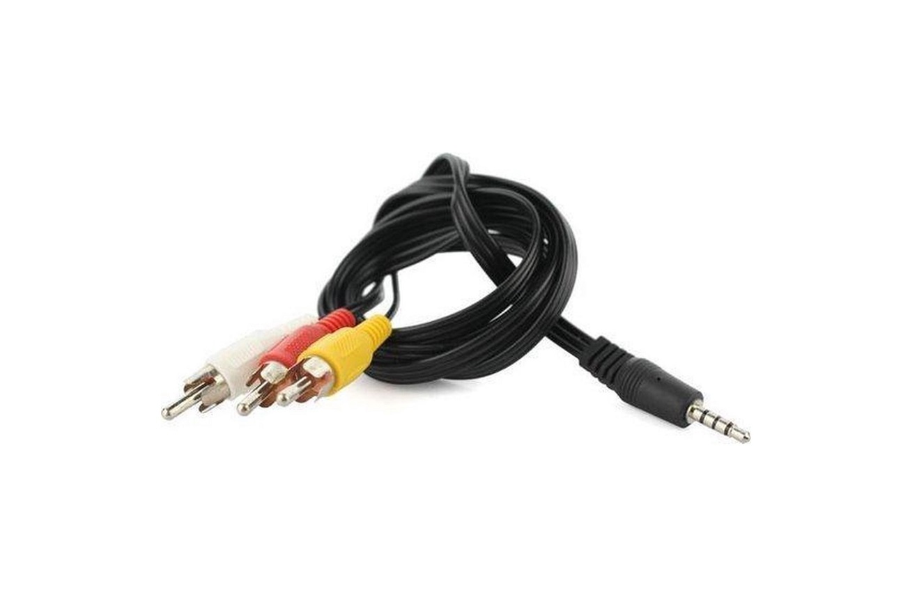 LuxeBass 1.5 m - 3.5 Mm Audio Jack Plug 1 Male Naar Mannelijke Dual 3 Rca Jack