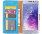 LuxeBass Bookcase geschikt voor Samsung Galaxy J4+ (2018) - Turquoise